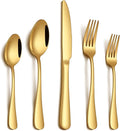 PHILIPALA 20 Piece Gold Silverware Set, Stainless Steel Flatware Set by PHILIPALA
