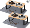 Summark 2 Pack Elevated Cat Bowls by Summark