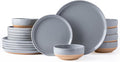 AmorArc Dinnerware Sets for 6, 18 Pieces Ceramic Plates and Bowls Set | Scratch by AmorArc