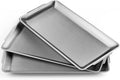 3 Pcs 304 Stainless Steel Serving Platters, 12.6" Rectangle Dinner Plates by Sanbege