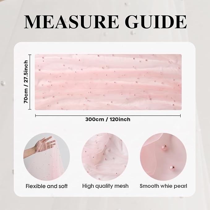 Artoid Mode 10PCS Pearl Pink Gauze Table Runner 120 Inch 10FT, Seasonal Sheer - Image 5