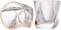 GLASKEY Crystal Whiskey Glasses Set of 2 by GLASKEY