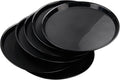 Round Plastic Fast Food Serving Trays, Cafeteria Tray Platters, 6 Packs by Neadas