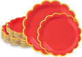 50 Pcs Red Paper Plates by LIKAJON