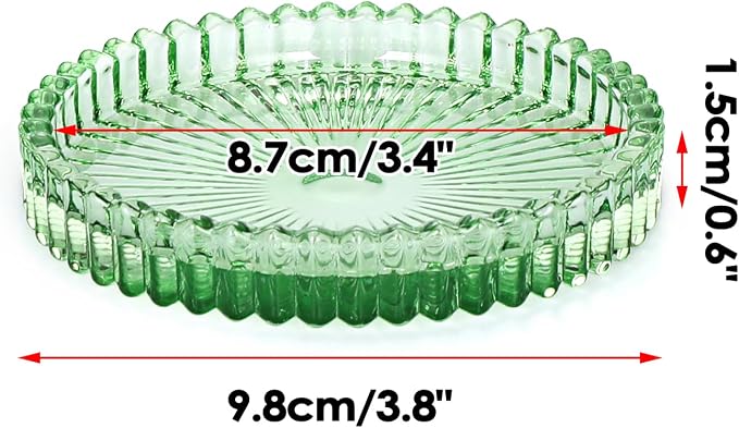 JUXYES Set of 5 Heat-Resistant Clear Glass Coaster - Image 2