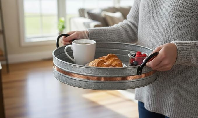 Galvanized Metal Serving Trays - Image 5