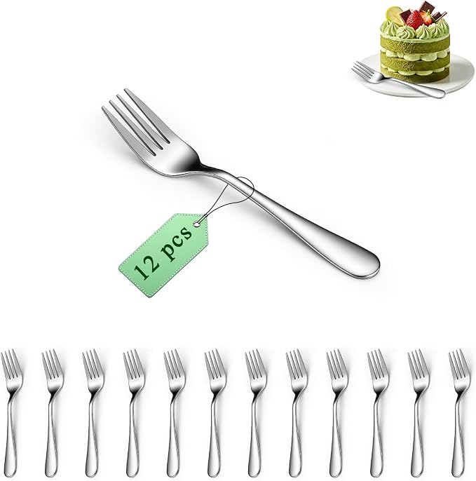 Dessert Forks Set of 12, Berglander Stainless Steel 5.5“ Cake Fork by Berglander