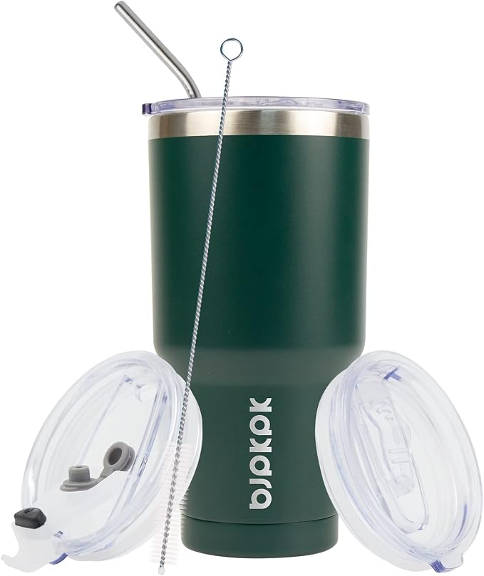 BJPKPK 30 oz Tumbler with Lid and Straw, Insulated Stainless Steel Cup | Double - Image 4
