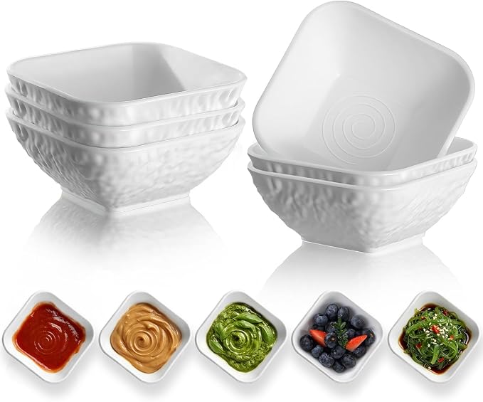 Kyraton Dip Bowls Set 6pcs 6oz, Condiment Server by Kyraton