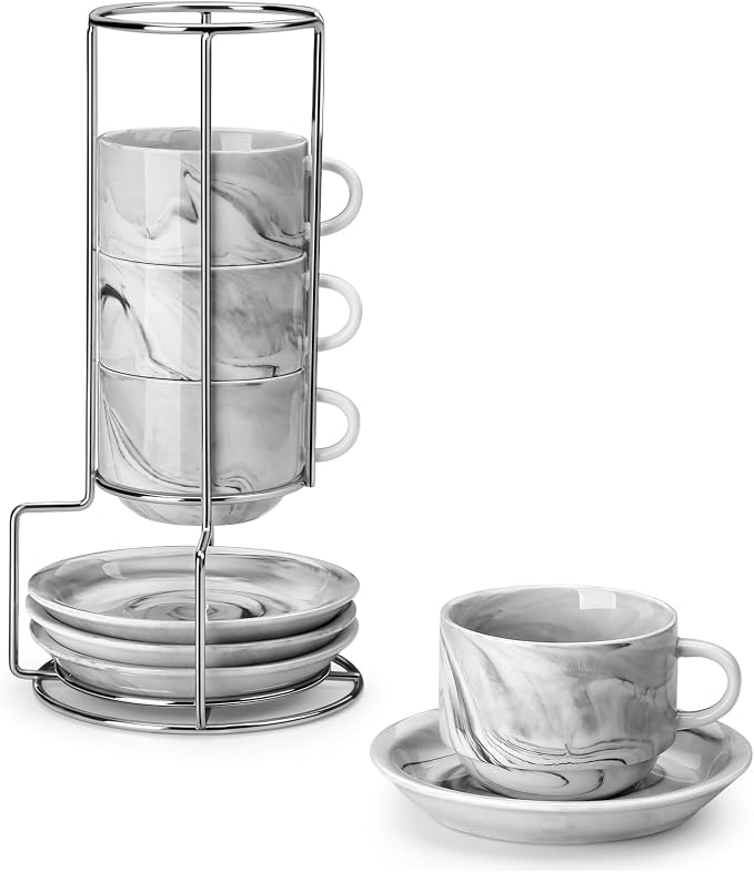MALACASA 2.5 OZ Porcelain Espresso Cups by MALACASA