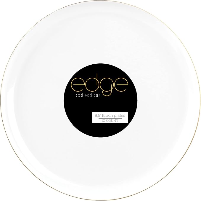White Plastic Party Plates by PLASTICPRO