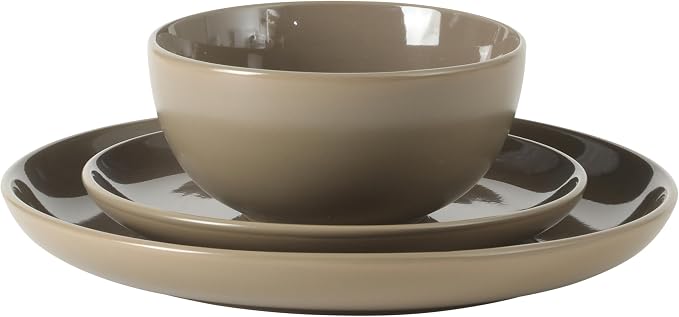 Gibson Home Rockaway 12 Piece Plates and Bowls Matte Outside/Shiny Inside Glaze - Image 6