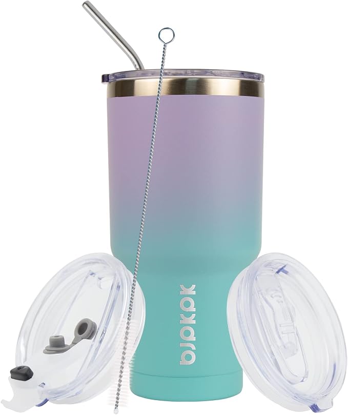 BJPKPK 30 oz Tumbler with Lid and Straw, Insulated Stainless Steel Cup | Double - Image 4