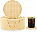 Soft, Shockproof & Safe – Unique 3‑Style Silicone Rubber Coasters Set by Unknown