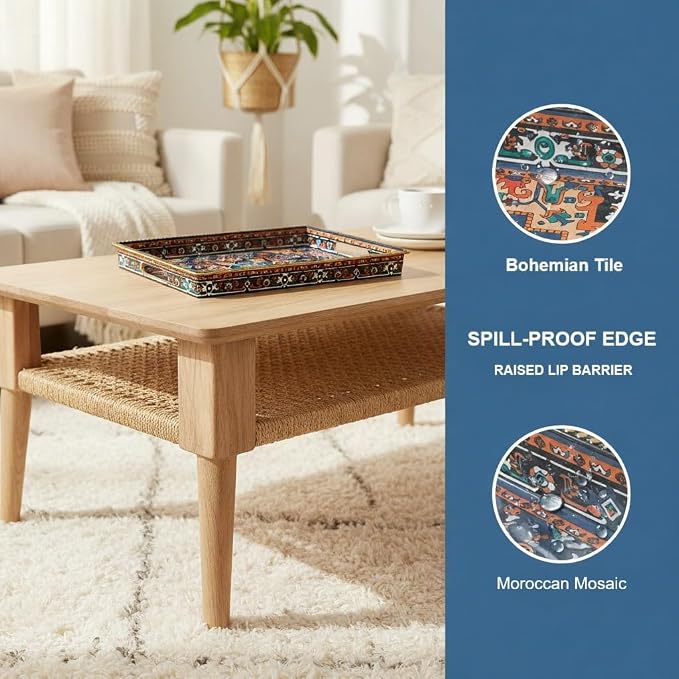 Boho Persian Rug Pattern Serving Tray - Image 5