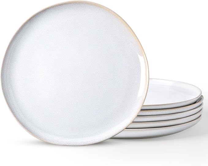AmorArc Ceramic Plates Set of 6, 8.5 Inch Stoneware Small Dinner Plates Set | by AmorArc
