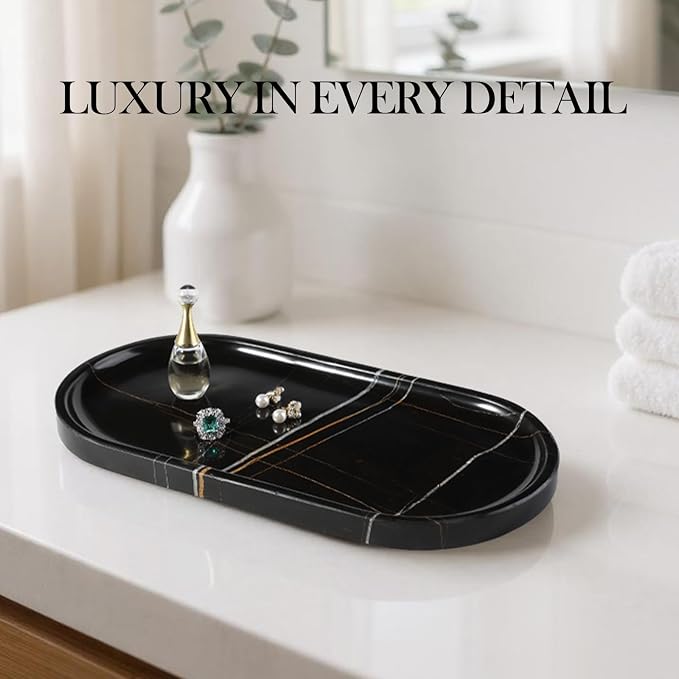 Natural Black Marble Tray, Catchall - Image 9