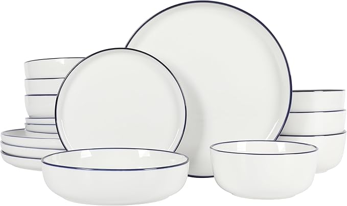 Gibson Home Oslo 16-Piece Porcelain Ceramic Chip & Scratch Resistant Dishes by GibsonHomewares