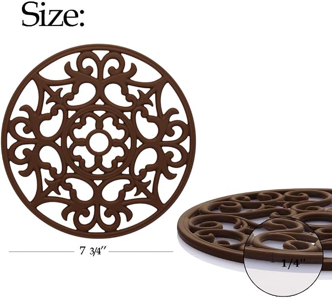 ME.FAN Trivets for Dishes/Pots/Pans, Flexible/Durable/Non Slip Hot Pads to - Image 2