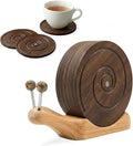 Snail Wooden Coaster Set by BEEBUZ