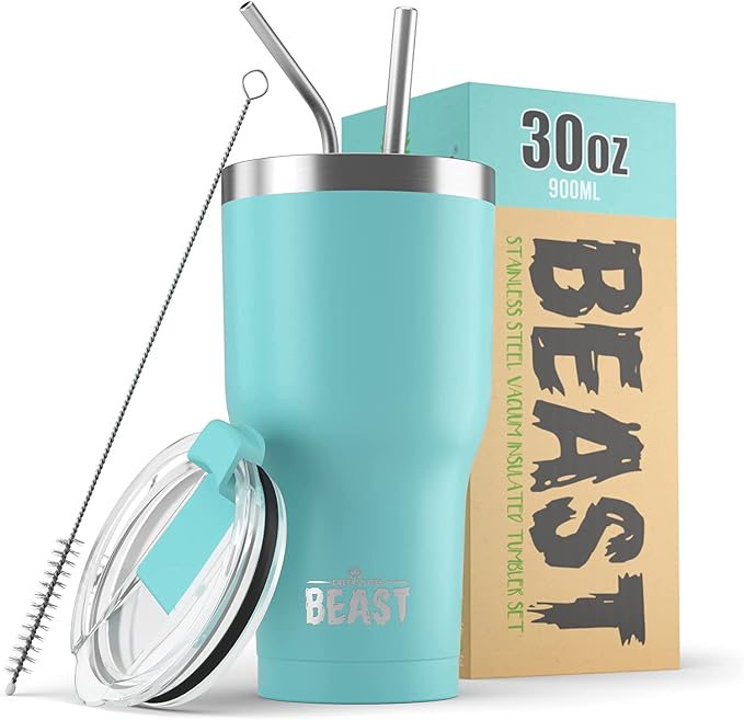 Beast 30 oz Tumbler Stainless Steel Vacuum Insulated Coffee Ice Cup Double Wall by GreensSteel