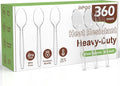 360pc 6.8" Clear Plastic Spoons Heavy Duty by Dipoo