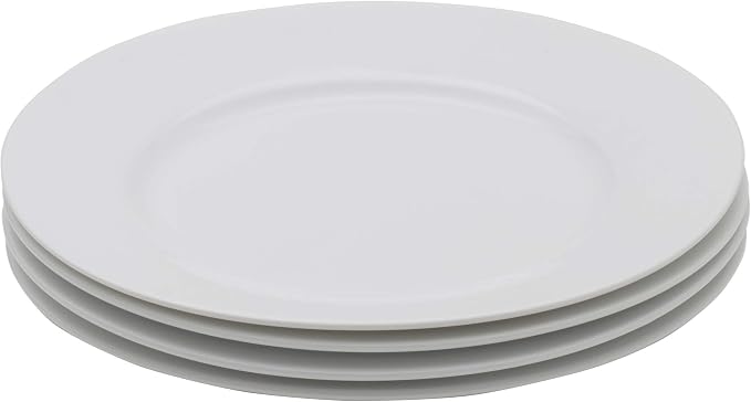 Everyday White Classic Rim Set of 4 Salad Plates, 8.25 inch - Image 4