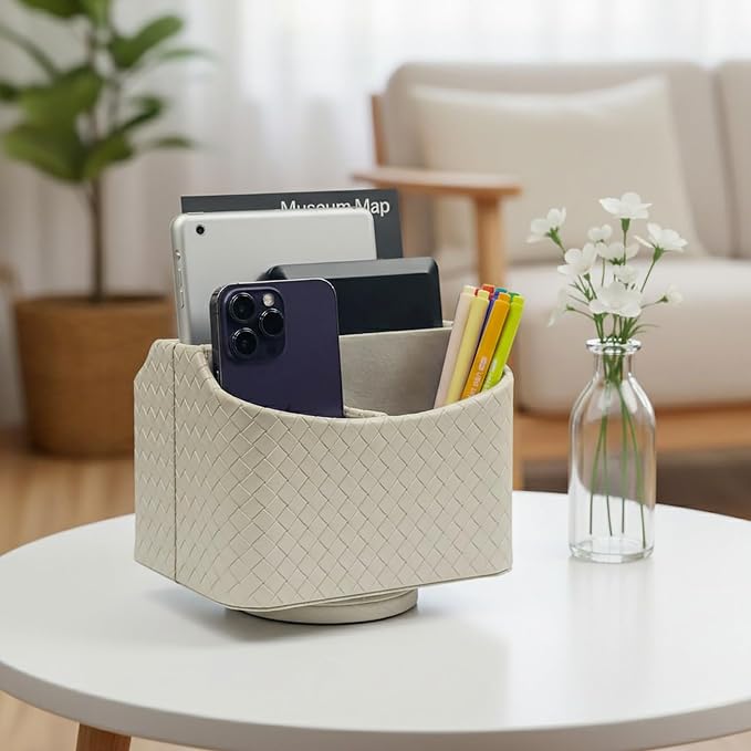 UnionBasic Rotating Desk Organizer, 360 Desk Spinning Caddy, Desktop TV - Image 4
