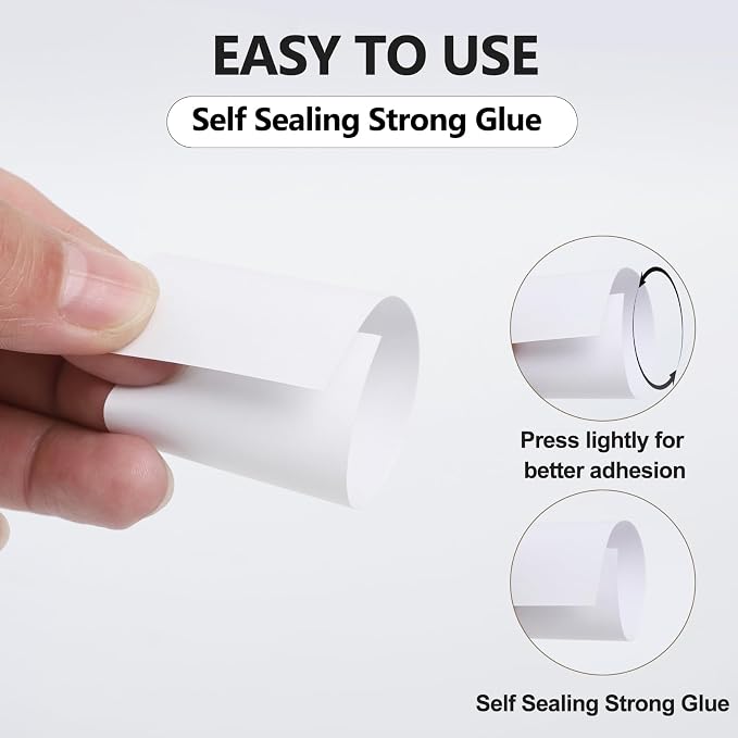 Germiwipe 500 Pcs Napkin Bands, Paper Napkin Rings Self-Adhesive, | Silverware - Image 7