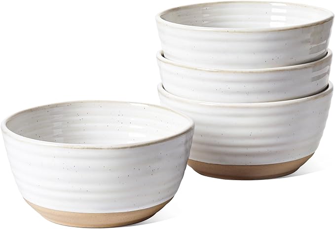 LE TAUCI Cereal Bowls Set of 4, Ceramic Soup Bowl 28 oz, Stoneware Kitchen Bowl by LETAUCI