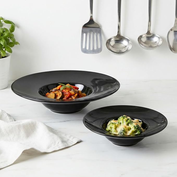 Ceramics Rimmed Soup Bowls 5.1 oz, Pasta plates - Image 4