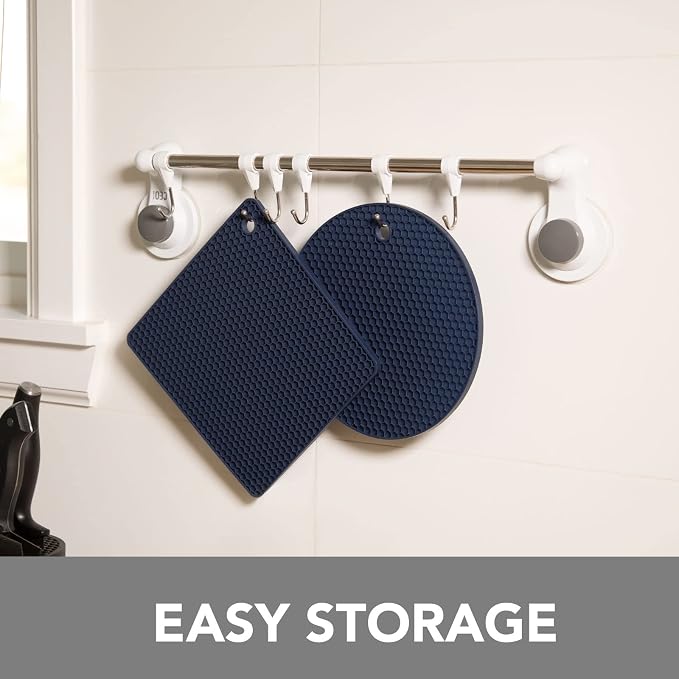 4 Pack Trivets for Hot Dishes | Hot Pads for Kitchen, Silicone Pot Holders for - Image 6