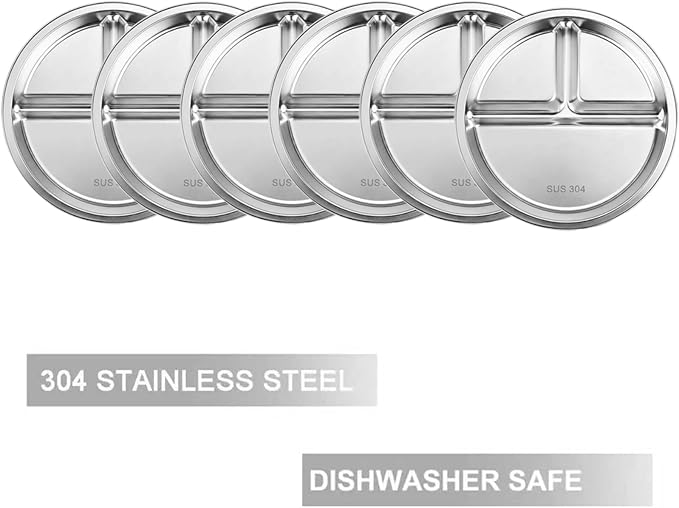 PandaEar Stainless Steel Divided Plates - Image 2