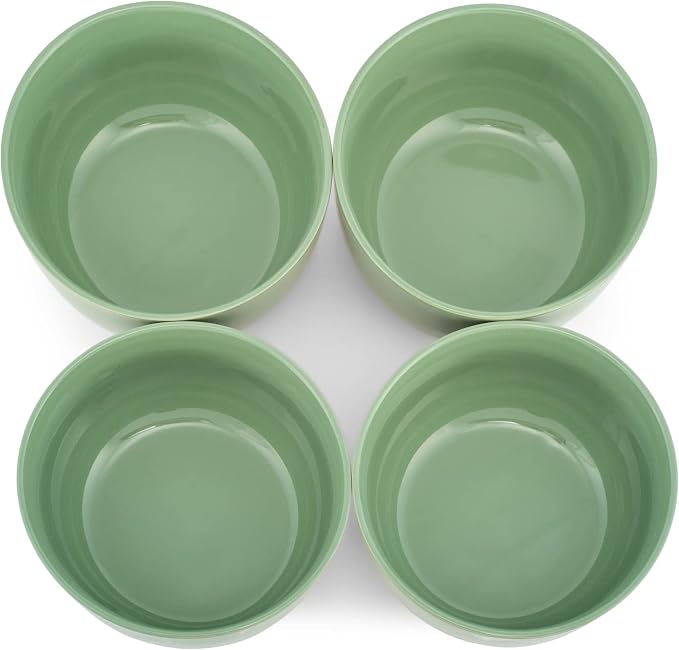 Elanze Designs Bistro Glossy Ceramic 6.5 inch Dinnerware Bowls Set of 4 - Image 4