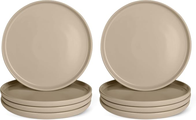 Amazon Basics Glazed Stoneware Dinner Plates, Ceramic 4-Piece Set, Dishwasher by AmazonBasics