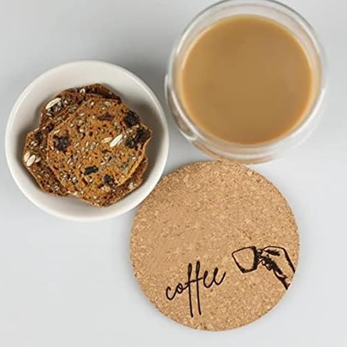 Tebery 20 Pack Cork Coasters Round, 3.9" Bar Coasters - Image 8