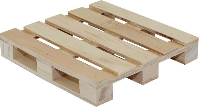 Creative Hobbies 6-Pack Mini Wood Pallet Coasters - Image 3