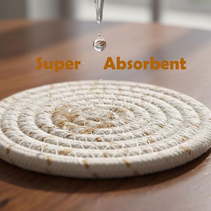 8 Pack Absorbent Coasters Set for Drinks - Image 3