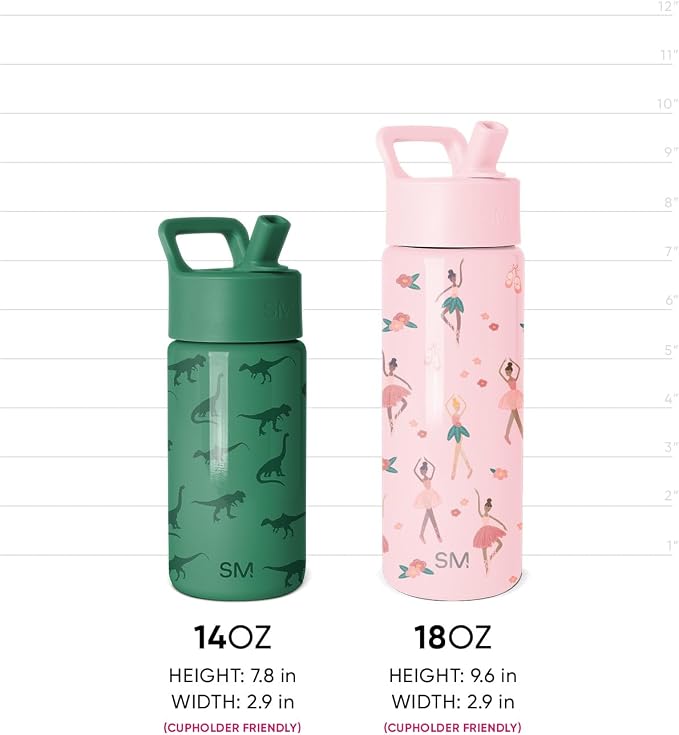 Simple Modern Kids Water Bottle & Toddler Cup | 18oz | Space | Insulated - Image 7