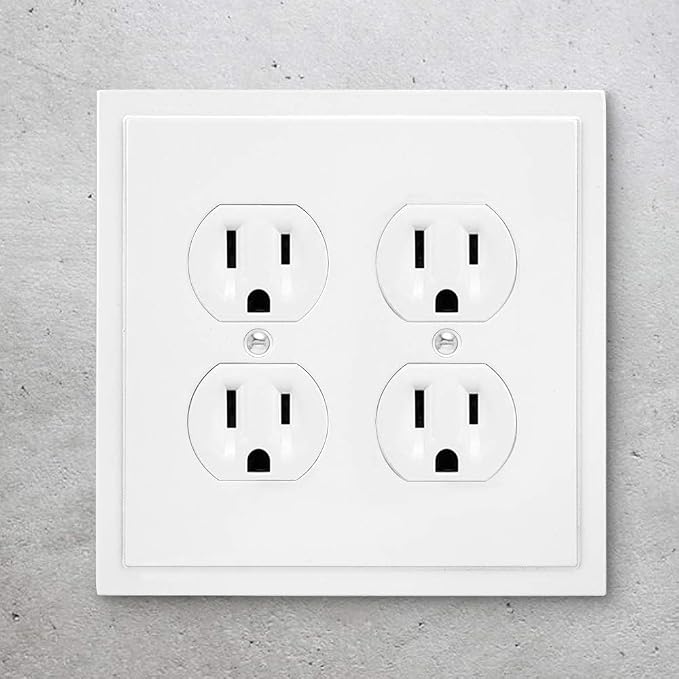 Modern Edge Decorative Wall Plate Switch Plate Outlet Cover, Durable Solid Zinc - Image 2