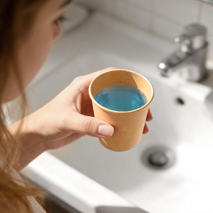 BYSNOW 400 Pack 3 oz Kraft Paper Cups, Small Disposable Bathroom Cups | - Image 4