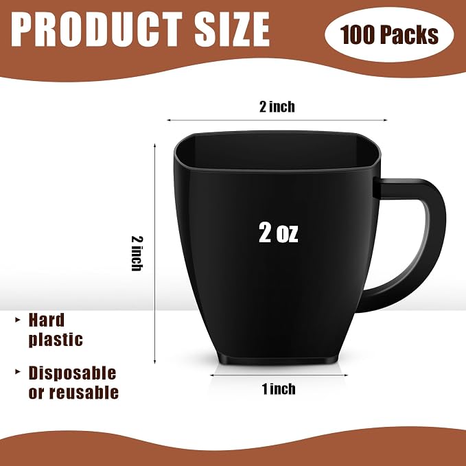 Amyhill 100 Pcs Mini Disposable Tea Cups - Image 2