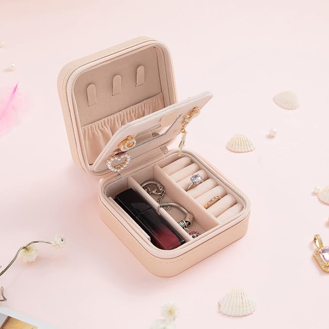 KElofoN Travel jewelry case Travel jewelry box Travel Jewelry Organizer Small - Image 6
