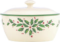 Lenox Holiday Porcelain Covered Christmas Casserole Dish | by Lenox