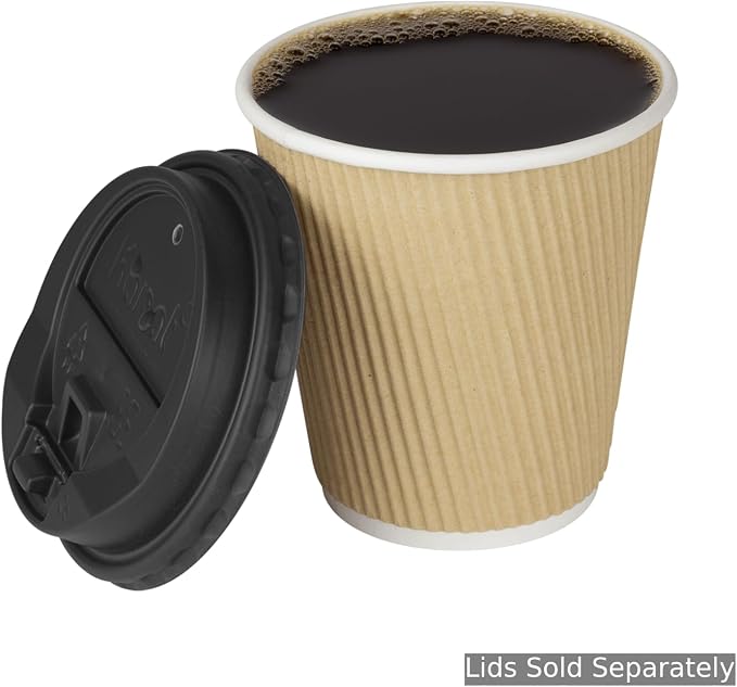 Karat 10 oz Ripple Insulated Coffee Cup Disposable Paper Hot Cup, Sturdy and - Image 5