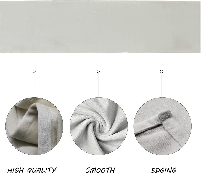 BALCONY & FALCON Table Runner Velvet Ivory 14"x71" | Elegant, Fall Decor - Image 2