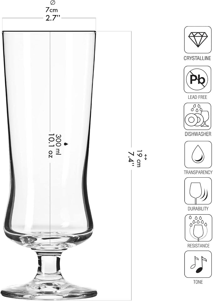 Krosno Cocktail & Long Drink Glasses, 10.1 oz, Avant-garde Collection – Pina - Image 2