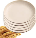 5Pcs Dinner Plates Wheats Straw Plates Set Unbreakable Reusable, Lightweight by Unknown
