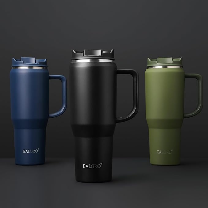 EALGRO 50 oz Tumbler with Handle, Insulated Tumblers with Lid and Straw | - Image 5