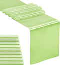 10-Pack Satin Table Runner Light Green 12 x 108 inches Long, Table Runners by Hahuho